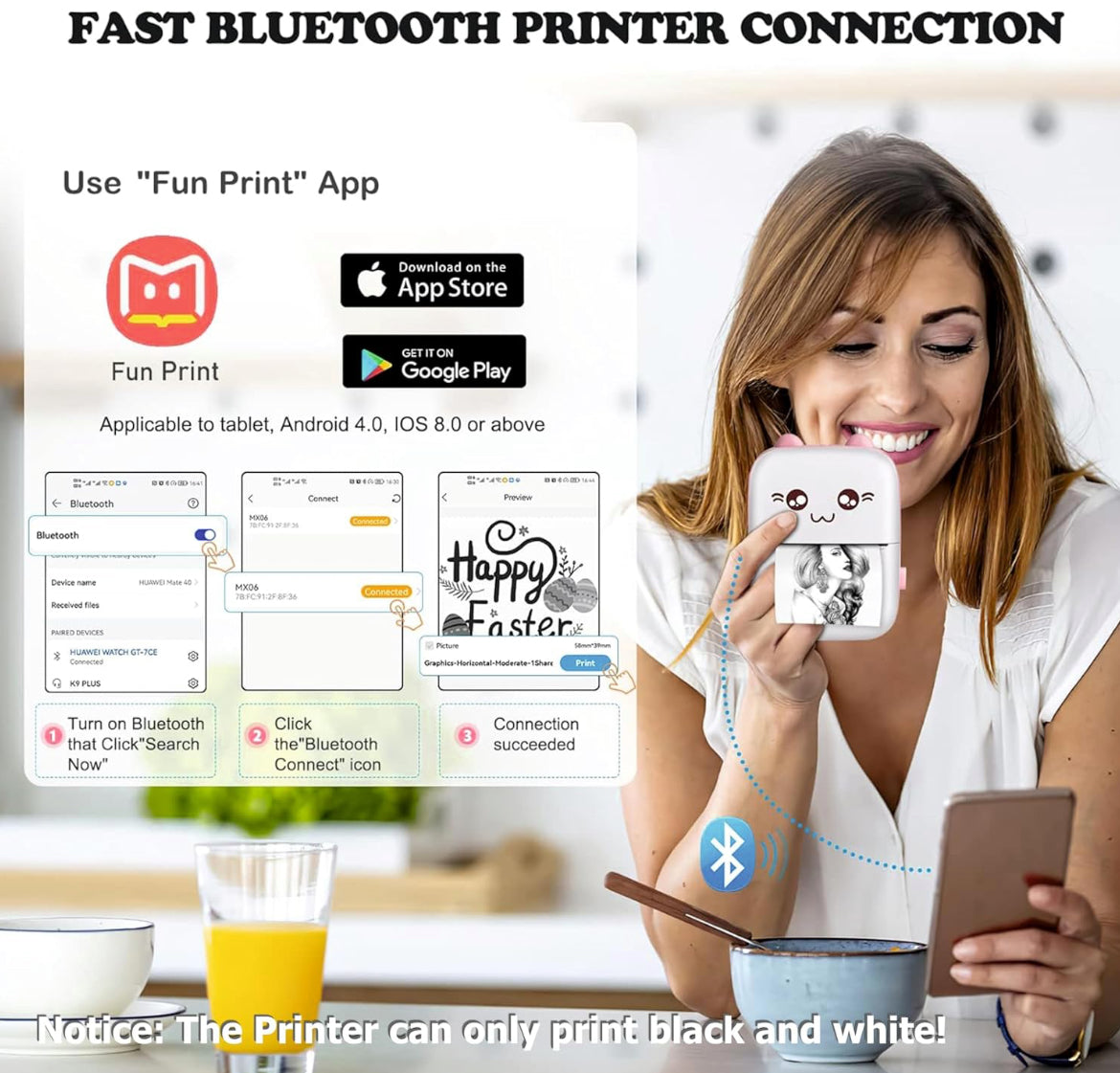 Mini Printer Bluetooth Pocket Printer