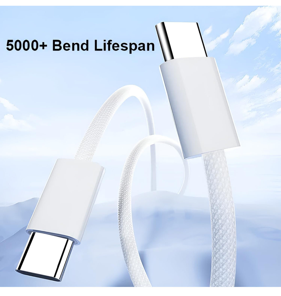 C To C Cable Charging Cable (1Meter) (1 Year warranty)