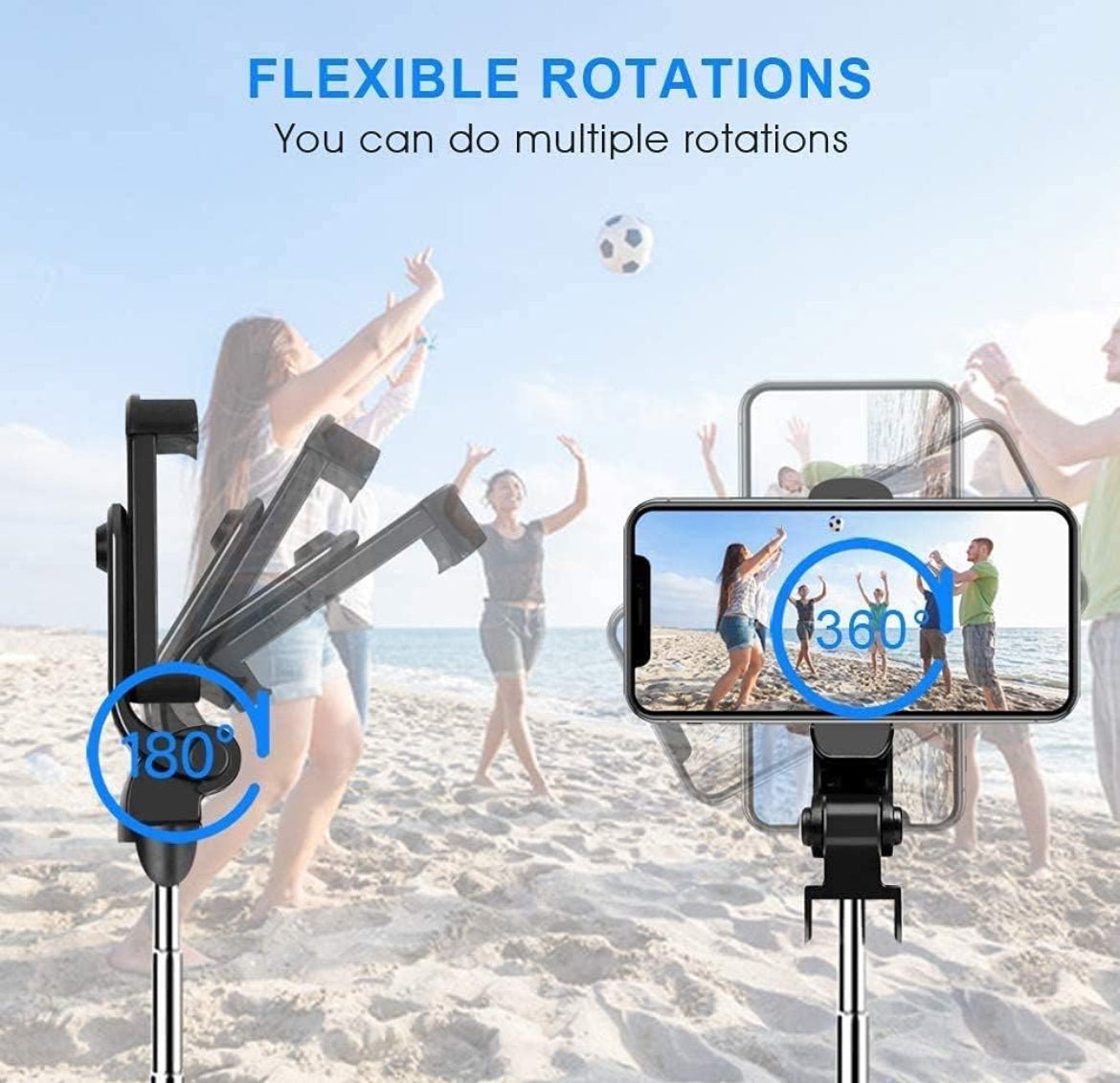 Selfie Stick Tripod Stand 3 in 1 Extendable Bluetooth Tripod Selfie Stick WITH REMOTE