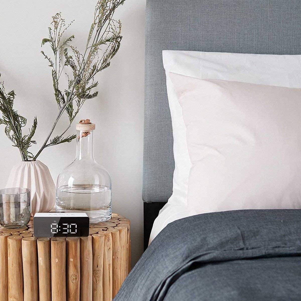 Digital Mirror Clock, Alarm Clock Table