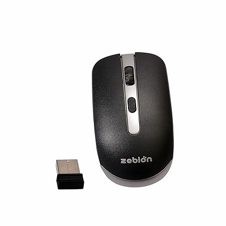 Zebion Wonder Wireless Optical Mouse (2.4GHz Wireless, Black)