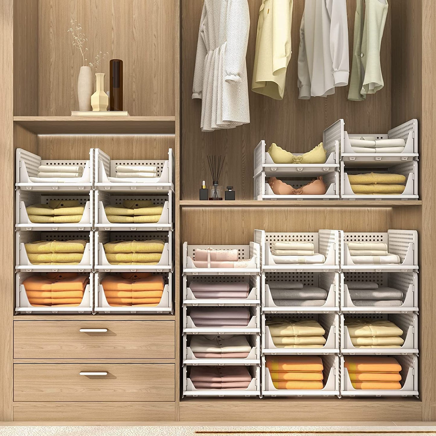 Wardrobe Organizer for Clothes Set OF 3