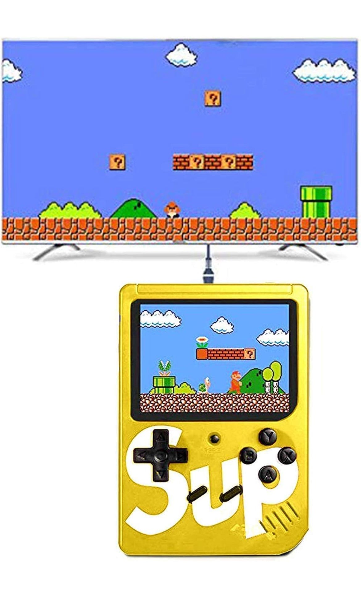 SUP 400 in 1 Retro Game Box Console Handheld Game Box with TV Output & with Remote Controller Gaming Console