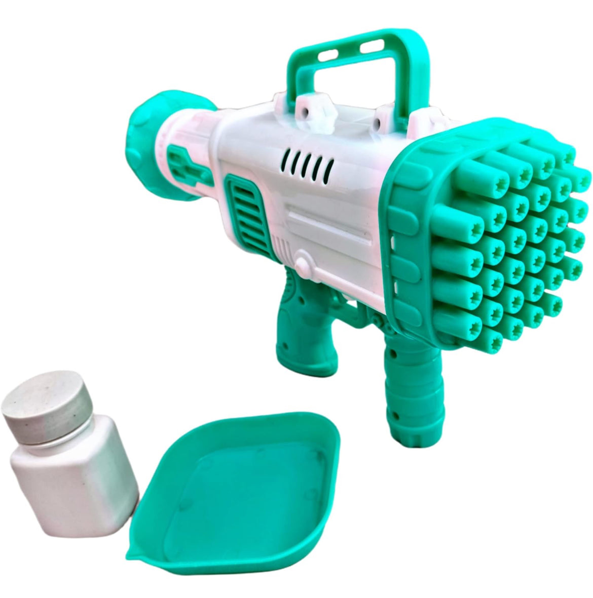 Bubble Gun Big Size 32 Hole Electric Rocket Bubble Maker Gun for Kids Toddlers,Gatling Bubble Machine Gun
