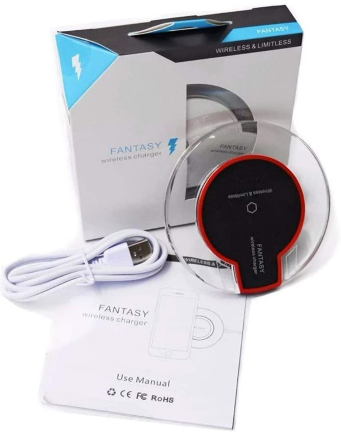Fantasy Ultra-Slim Crystal Wireless
Charger Pad for All Supporting Device QI Standard