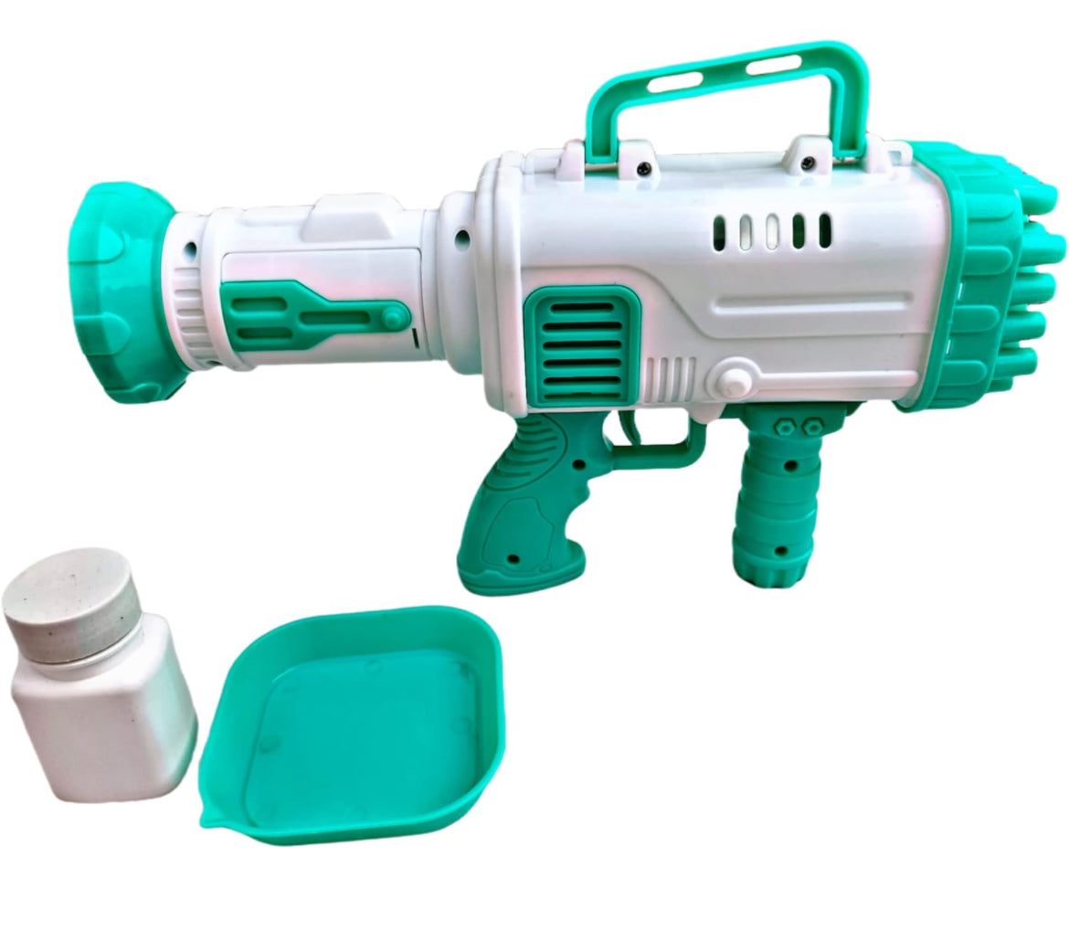Bubble Gun Big Size 32 Hole Electric Rocket Bubble Maker Gun for Kids Toddlers,Gatling Bubble Machine Gun
