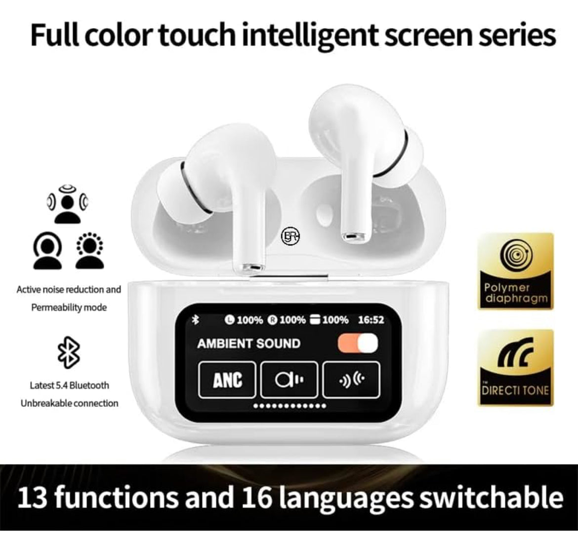 Touch Screen Air-Buds Pro + With ANC/ENC