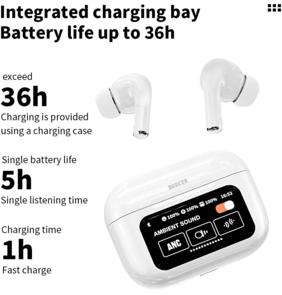 Touch Screen Air-Buds Pro + With ANC/ENC