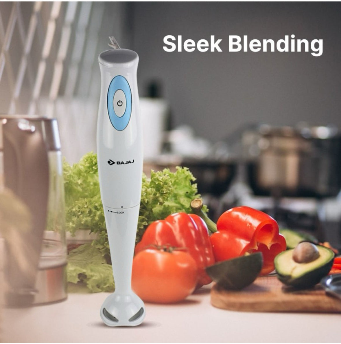 BAJAJ HB 15 300 W Hand Blender (White)