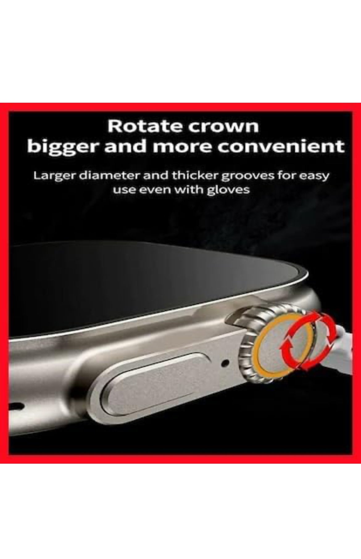 T800 Ultra Biggest Display Smart Watch with Bluetooth Calling Smart Watch Wireless Magnetic Charger Fitness Hd Display Smartwatch (Free Size) (Orange)