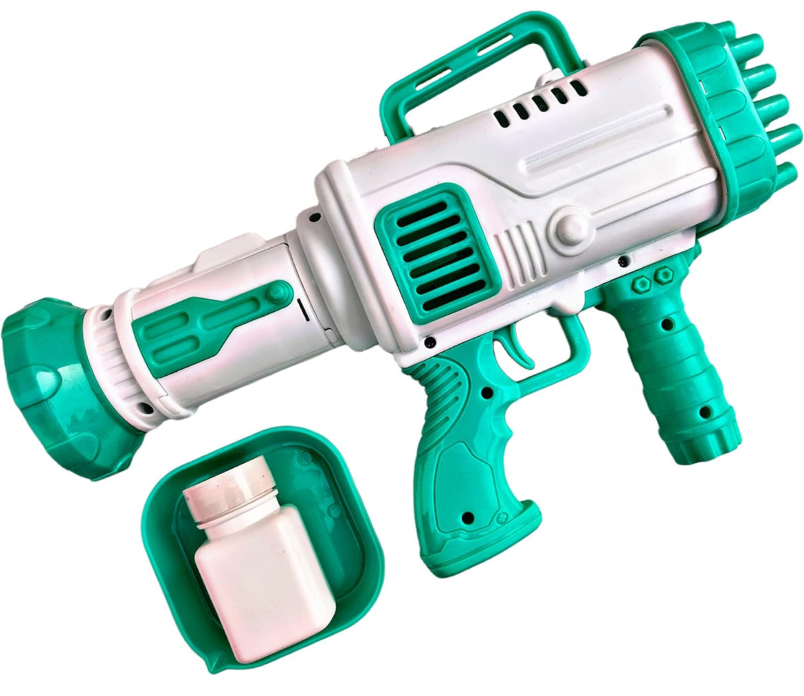 Bubble Gun Big Size 32 Hole Electric Rocket Bubble Maker Gun for Kids Toddlers,Gatling Bubble Machine Gun