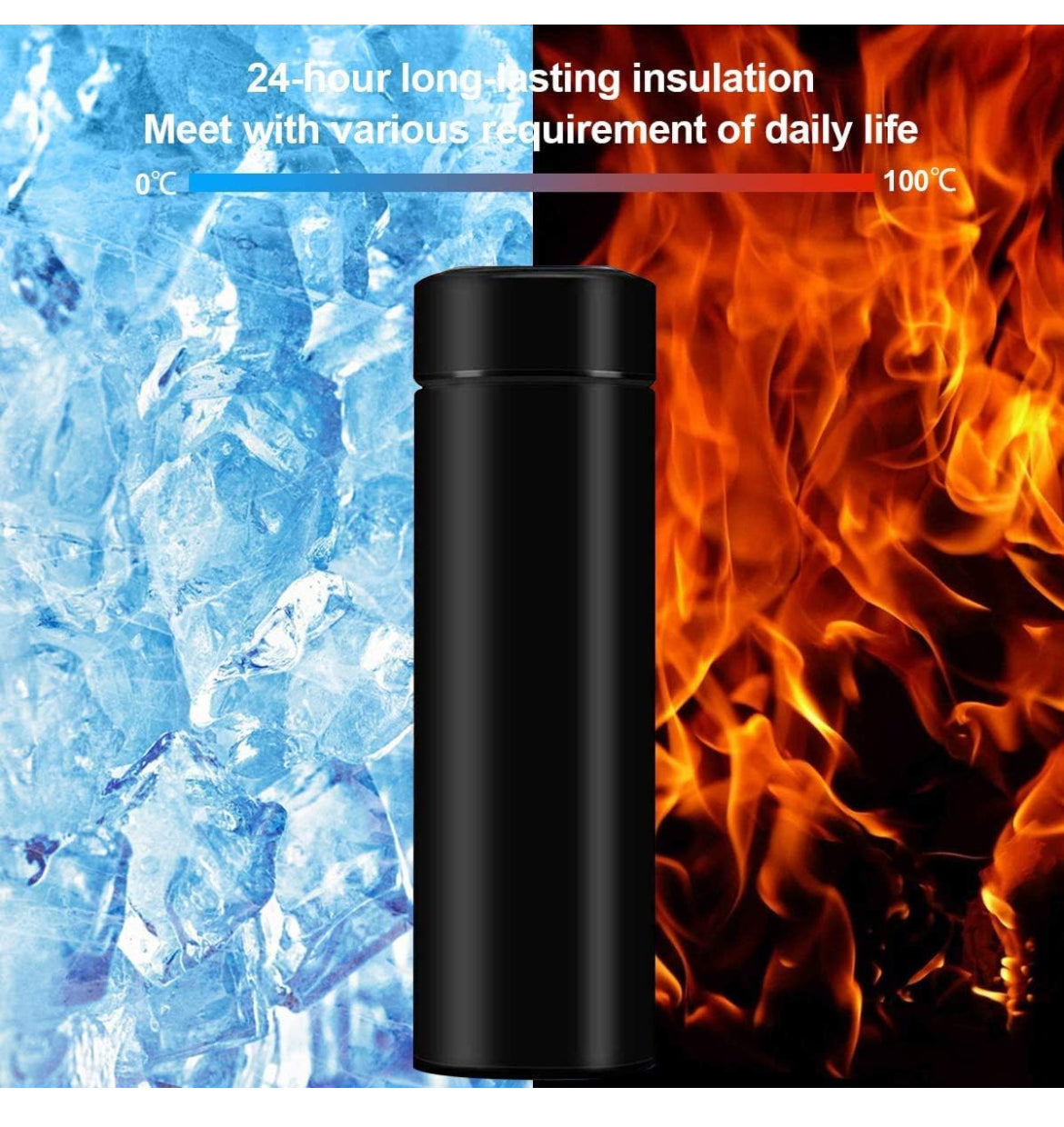 Stainless Steel Water Bottle with LED Temperature Display (HEAVY QUALITY)
