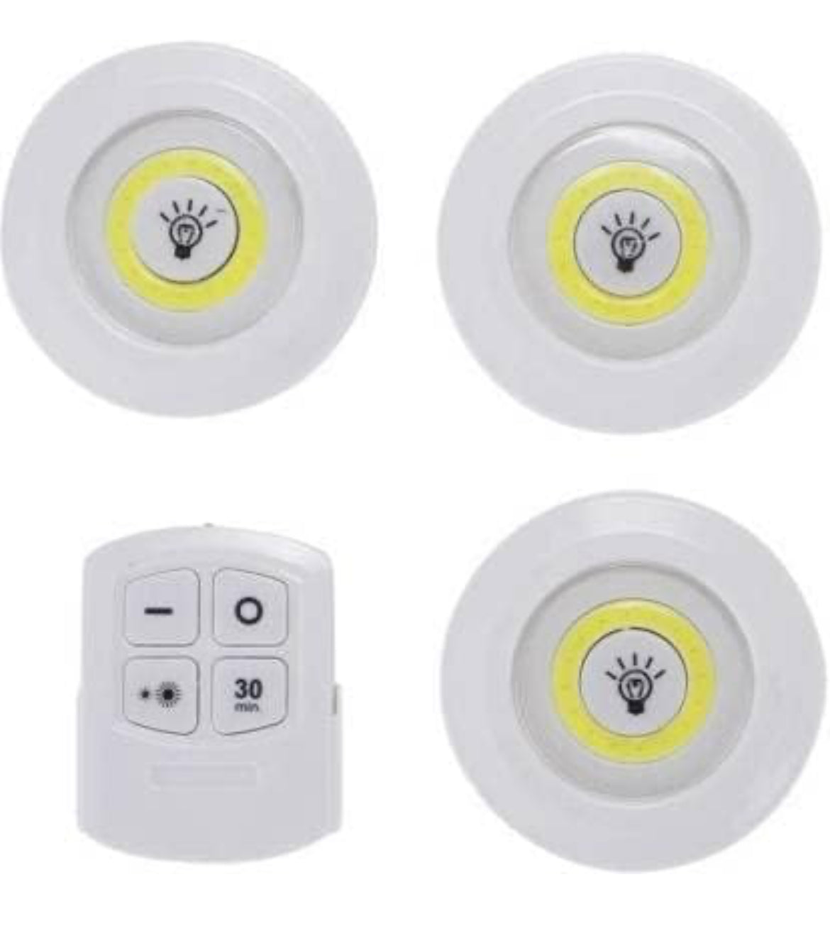 3pcs Light Wireless Smart LED Night Lamp Battery Power Remote Control Lamp
