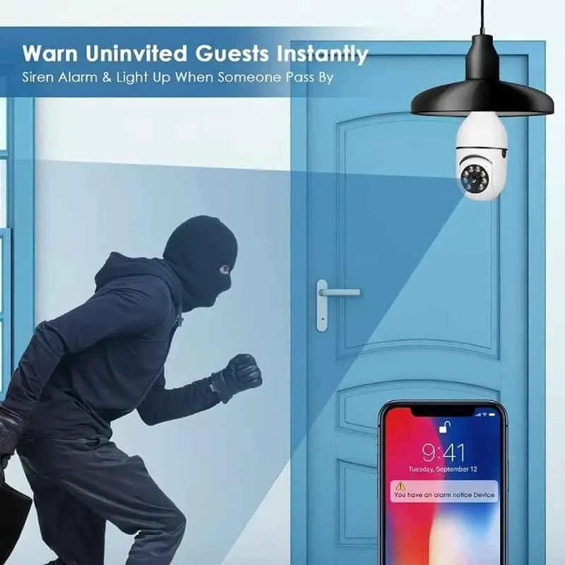Wi-Fi Portable Security Bulb Camera