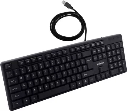zebion K500 USB Keyboard Wired USB Multi-device Keyboard (Black)