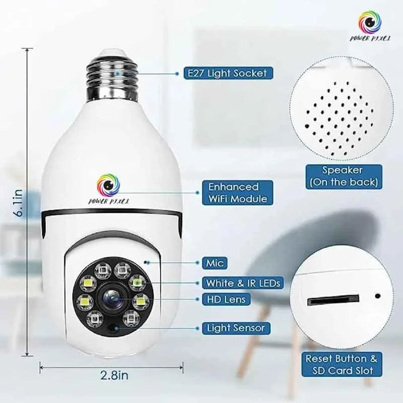 Wi-Fi Portable Security Bulb Camera