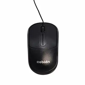 zebion Dazzle USB Mouse Wired Optical Mouse  (USB 2.0, Black)