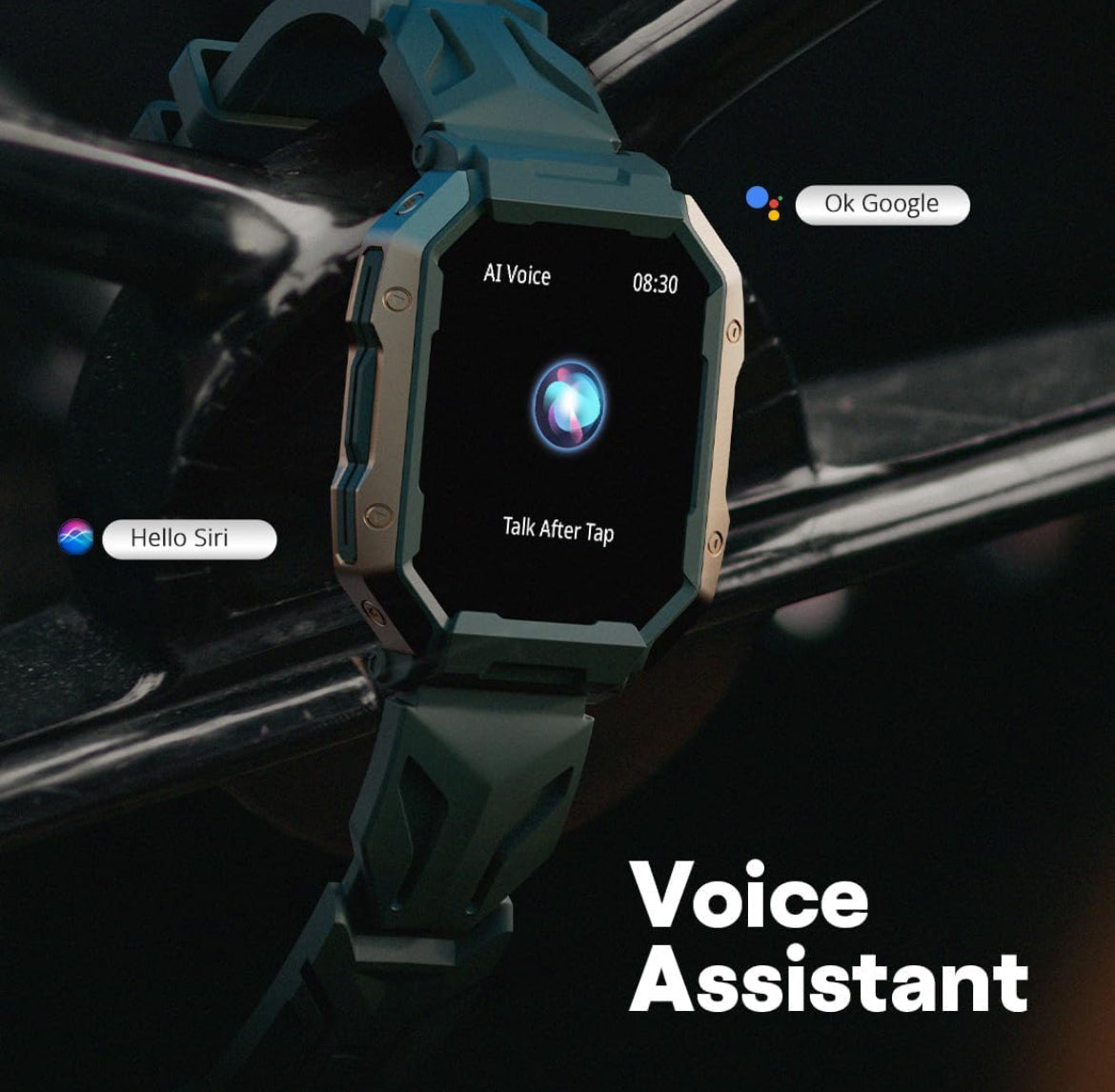 Fire-Boltt Cobra Smart Watch 1.78" Always-On AMOLED Display, Army Grade Strong Build, Bluetooth Calling with 123 Sports Modes, 60 Hz Refresh Rate, IP68 Rating