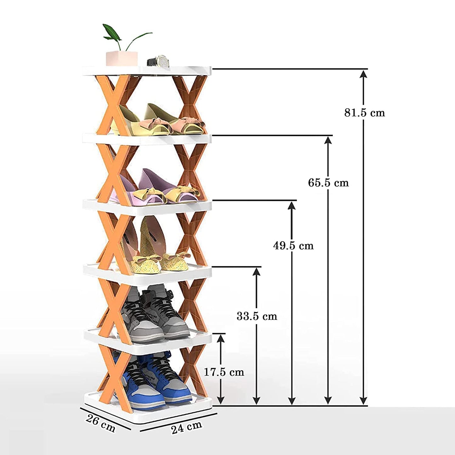 foldable 6 Layer Shoes Rack or Book shelf