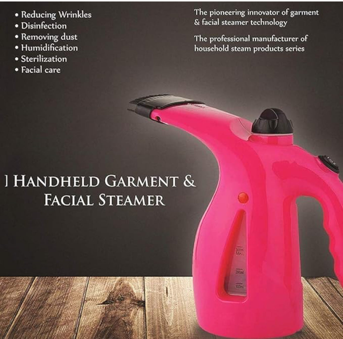 Hand-Held Fabric Streamer 1000 W Fast Heat-up Portable Handheld Garment/Facial Vapor Steamer