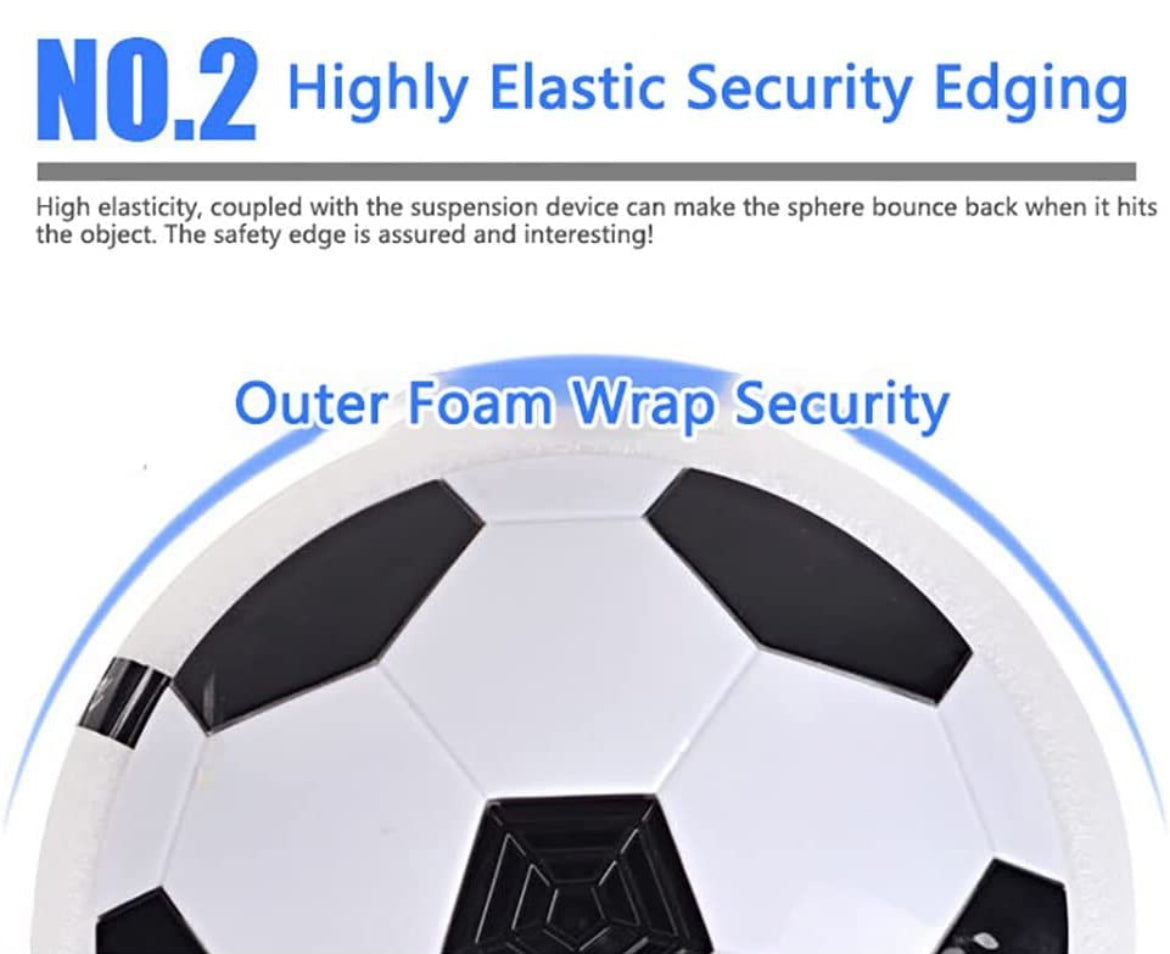 Hover Soccer Ball, Soft Eva Material Foam Bumper Air Indoor Football Made in India for Kids, Toy with Multi Colour LED Lights, Best Gifts for Toddlers, Boys and Girls (Color as per Stock)