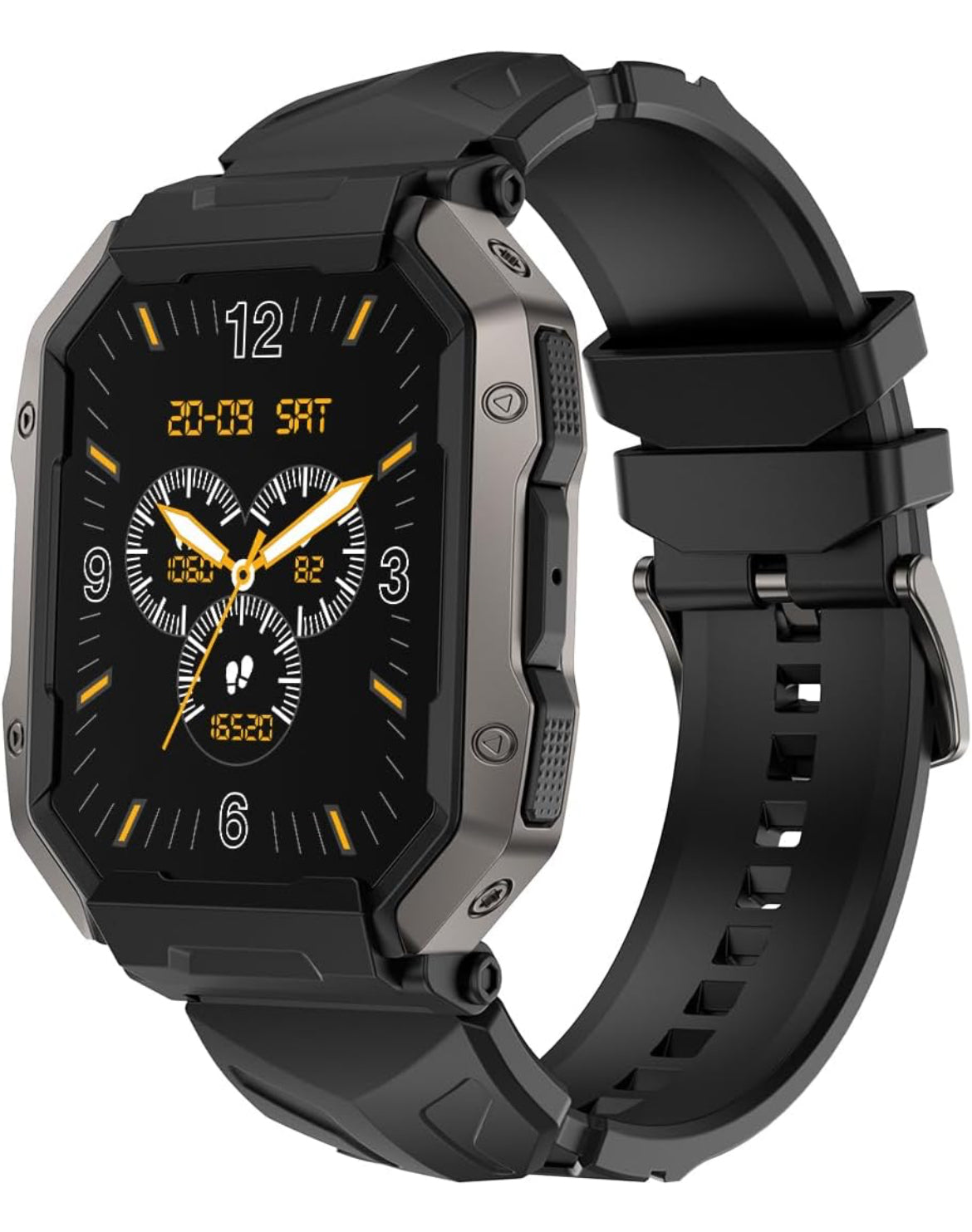 Fire-Boltt Cobra Smart Watch 1.78" Always-On AMOLED Display, Army Grade Strong Build, Bluetooth Calling with 123 Sports Modes, 60 Hz Refresh Rate, IP68 Rating