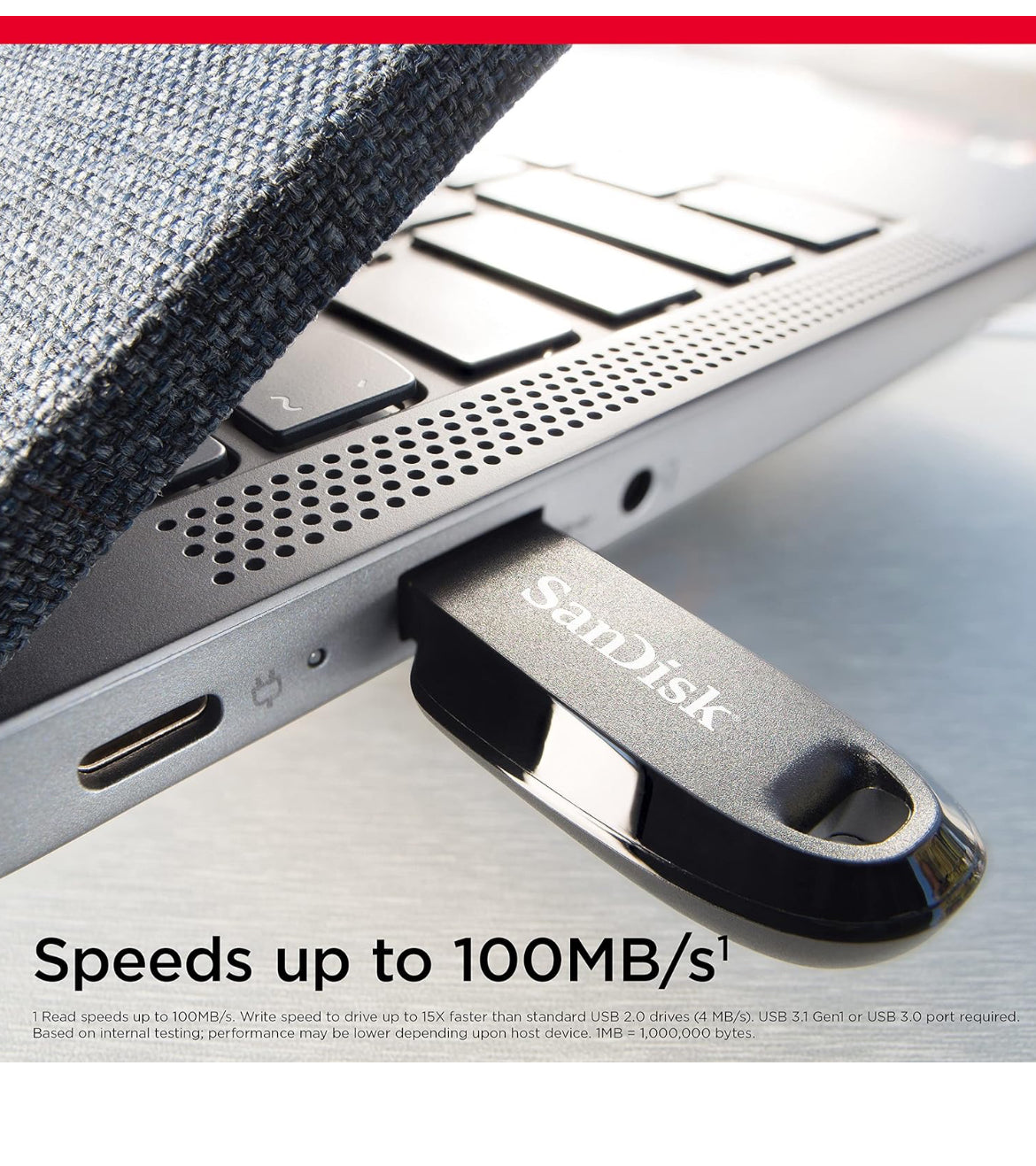 SanDisk® Ultra Curve USB 3.2 512GB 100MB/s R Black Pandrive