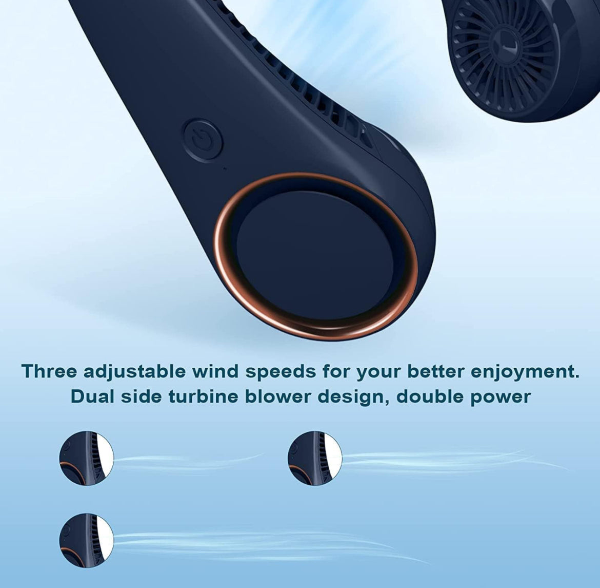 Portable Rechargeable Neck Fan