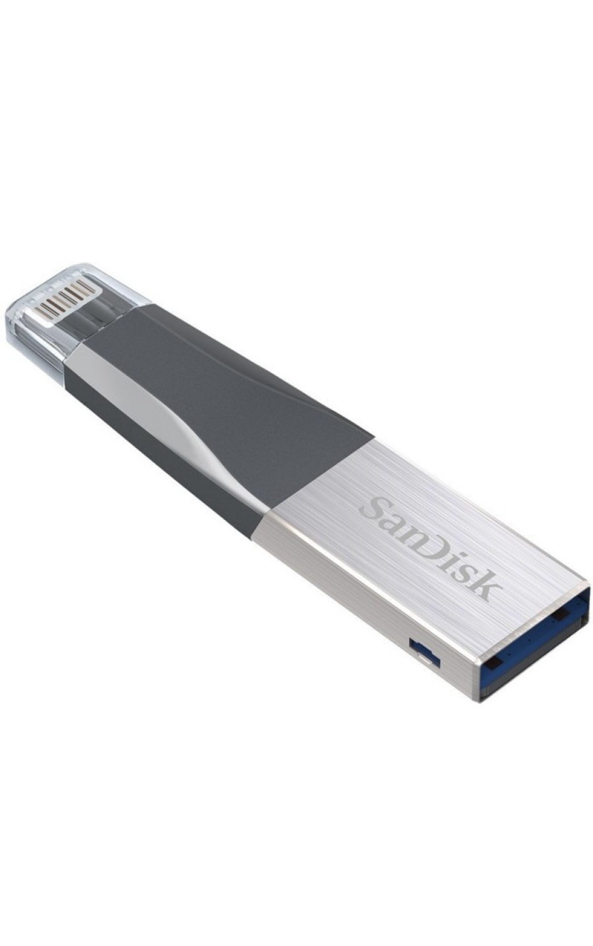 SanDisk iXpand USB 3.0 Flash Drive Flip 128GB for iOS and Windows, Metalic