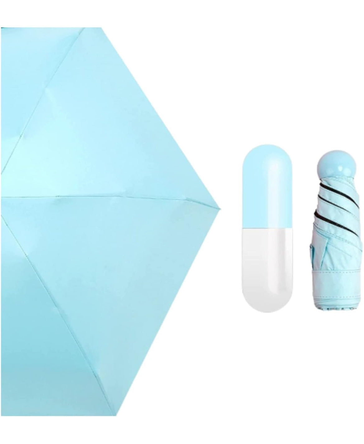 Capsul Umbrella Portable Mini Umbrella for Rain And Sun Protection - Foldable Pocket Capsule Compact Travel Umbrella
