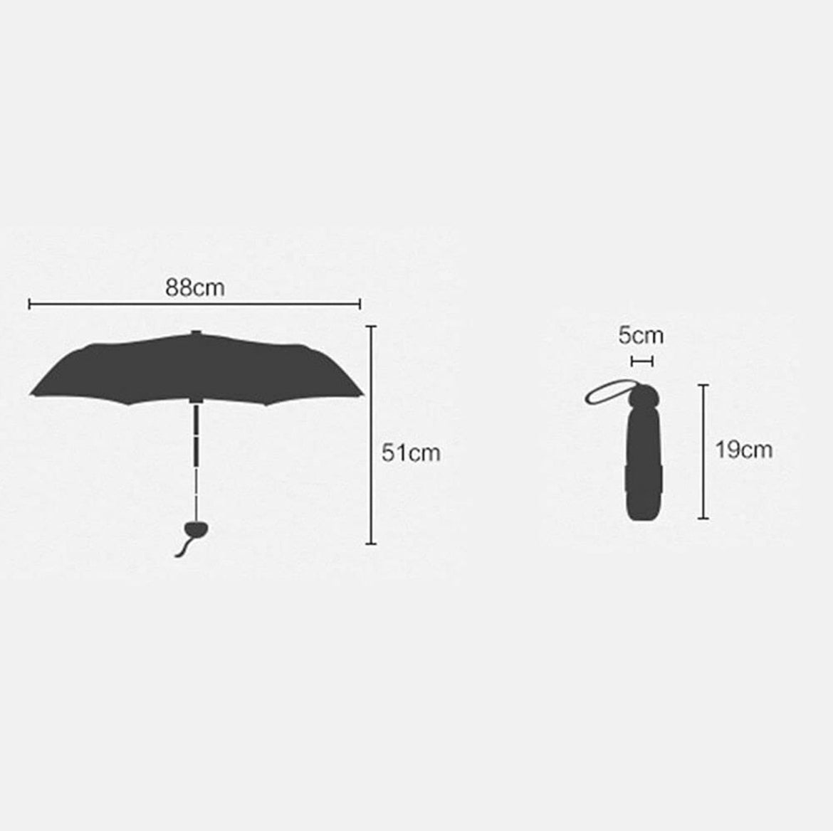 Capsul Umbrella Portable Mini Umbrella for Rain And Sun Protection - Foldable Pocket Capsule Compact Travel Umbrella