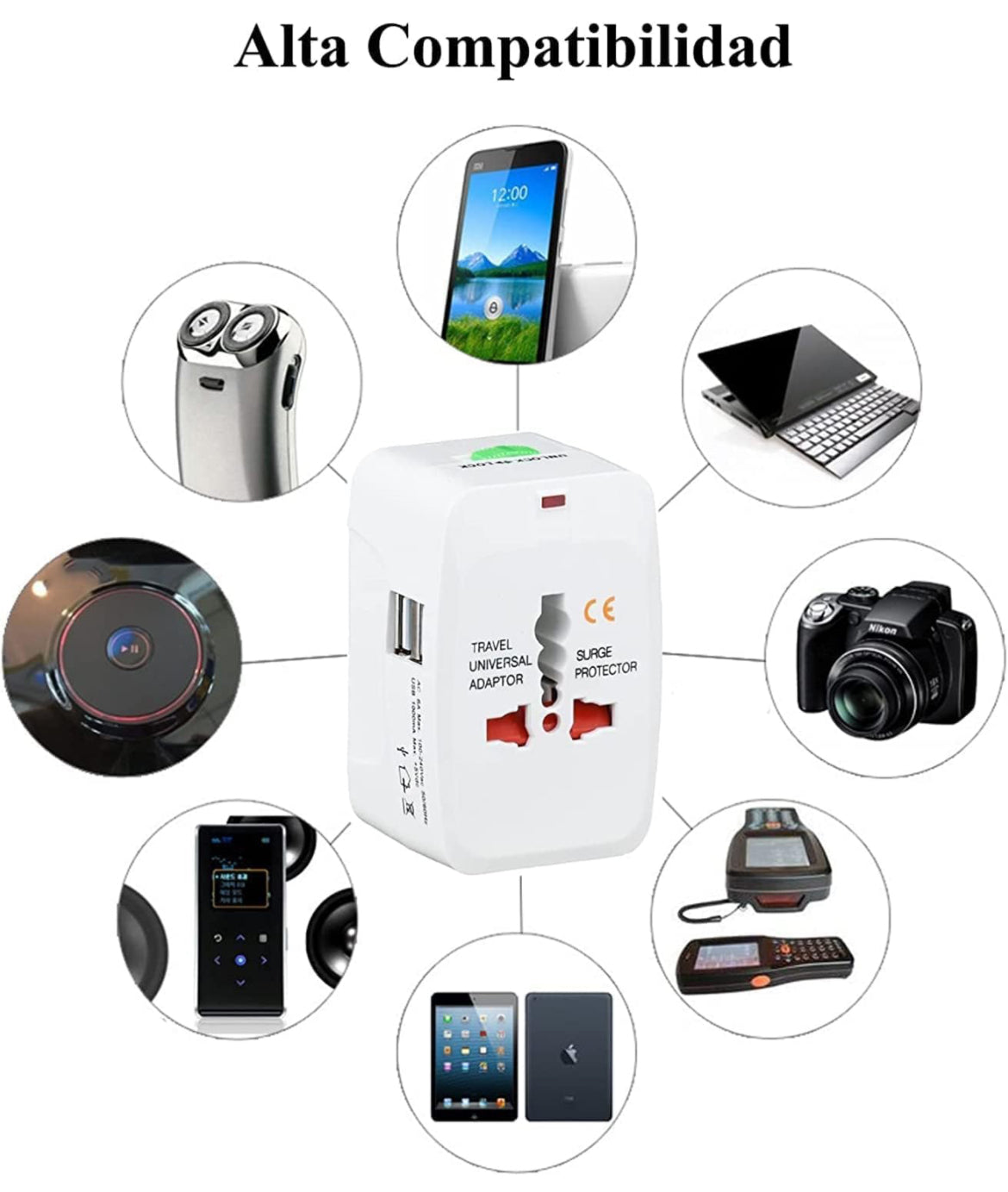 Universal Travel Adapter Plug Travel Adapter International All in One