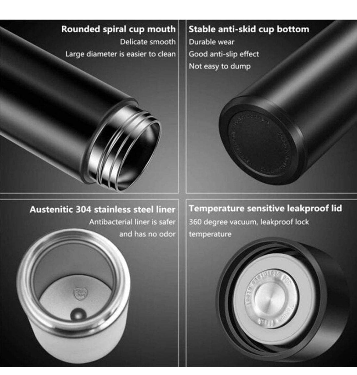 Stainless Steel Water Bottle with LED Temperature Display (HEAVY QUALITY)